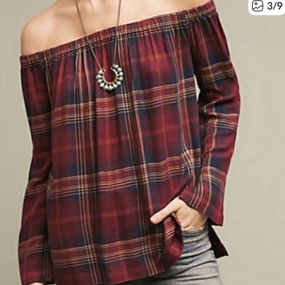 Off - The Shoulder Cloth + Stone Anthro top